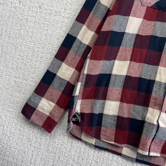 Lindbergh Shirt Mens L Red Flannel Plaid Long Sleeve Western Outdoors Button Up - Picture 2 of 12